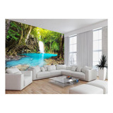 Papel De Parede 3d Paisagem Cachoeira Florestas 4m² Nch235