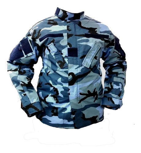 Chaquetilla Táctico Corte Acu Camuflado Urbano Azul Spb