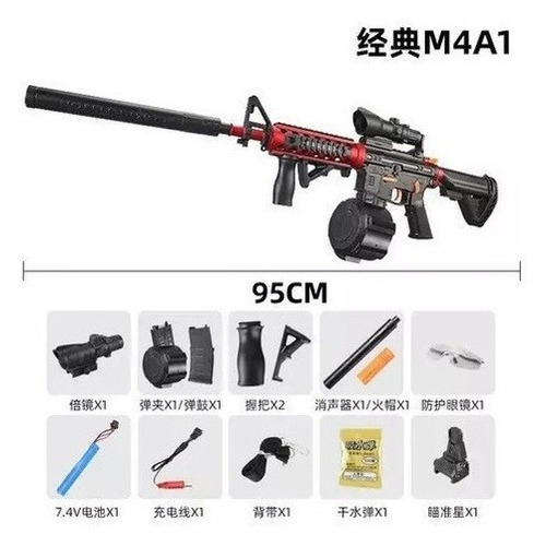 Pistola De Agua Automática De Hidrogel Eléctrica M416 M4a1