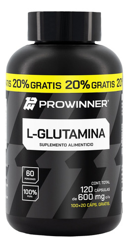 L-glutamina (100 Caps + 20% Extra) Prowinner