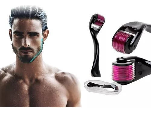 Dermaroller Facial Barba 0.5 Mm Titanio Regenera Colágeno