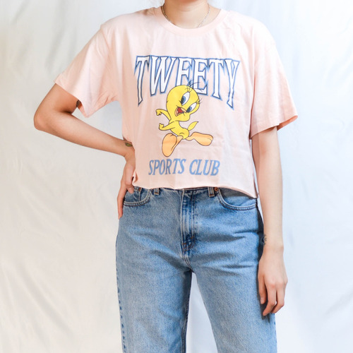 Playera Rosa Tweety Piolin