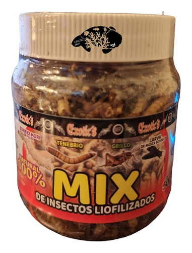 Mix De Insectos Liofilizados 50g Para Erizos, Reptiles, Aves