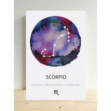 Cuadro Escorpio Signo Zodiaco Constelacion Personaliza 20x30