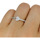 Anillo Candado Corazon Regalo San Valentin Plata Ap 459