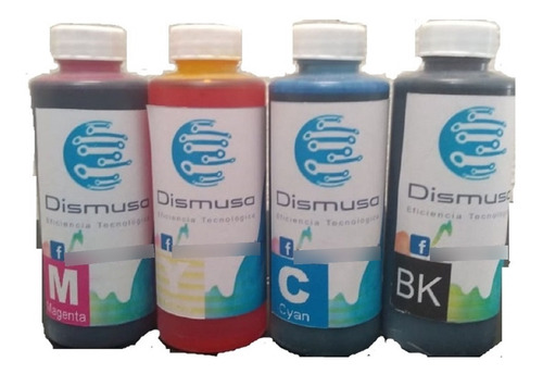 Kit 4 X 125 Ml Tinta Dye. Hp, Epson, Canon, Brother