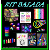 Kit Festa Balada Neon Piscas 47 Itens Com Maquiagem Neon