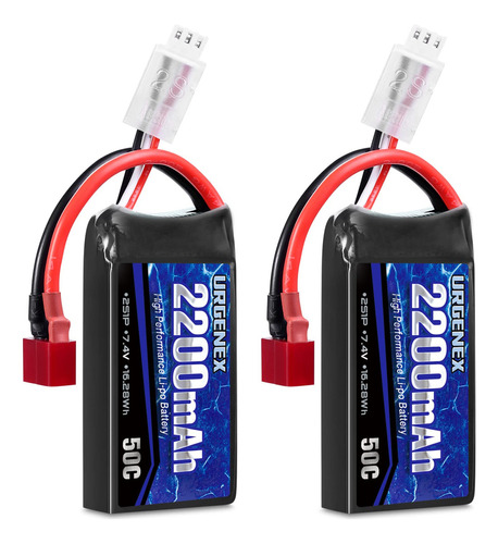 Urgenex Batería Lipo De 7.4 V Mah 50c (burst 80c) Baterí