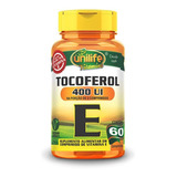 Vitamina E - Alfa Tocoferol 400ui - 60 Capsulas - Unilife