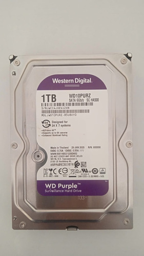 Hd 1tb Western Digital Wd10purz Sata 6gb/s Purple Para Cftv