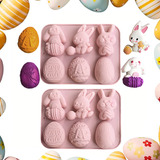Moldes De Silicona Para Huevos De Pascua, Diseño De Conejo Y