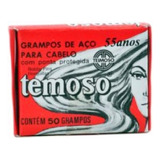 Temoso Grampos De Aço Para Cabelo N°7 Preto Contem 100un