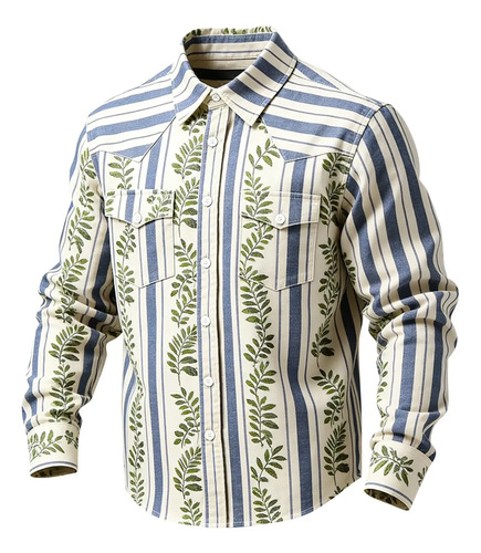 Blusa Para Hombre, Moderna, Vintage, Con Estampado Creativo