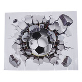 Adhesivo De Pared De Fútbol 3d Art Soccer Crack Mural