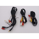 Lote De 3 Cables Audio Y Video Rca 3 Plug A 3 Plug 