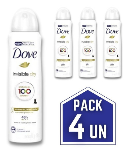 Desodorante Dove Invisible Dry Pack De X4 Super Oferta