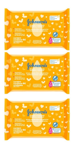 Johnson's Baby Kit X3 Toallitas Humedas Limpieza Suavidad 