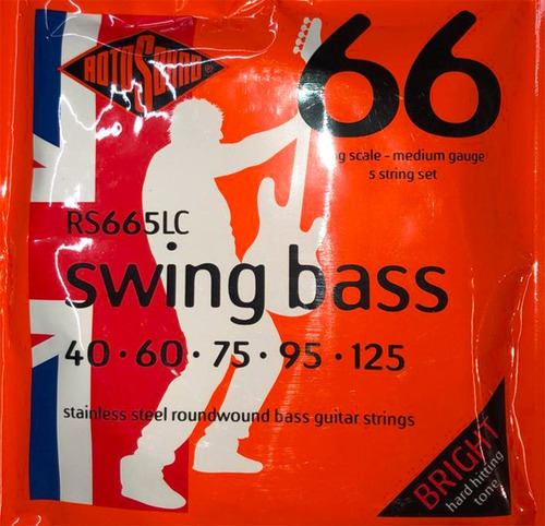 Encordado Para Bajo Rotosound Swing Bass 66 Rs665lc 5 Cuerda