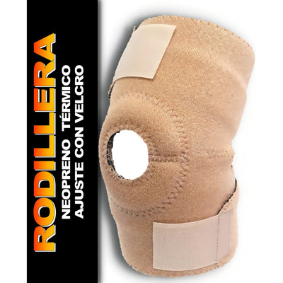 Rodillera Abierta Ortopedicos Medica Plus Neopreno Ajustable Ocre Deportiva | Envío gratis