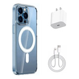 Kit Funda Magnética + Cargador Usb-c 20w + Cable Para iPhone