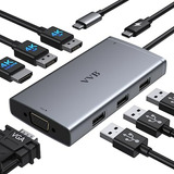 Estación Dock Usb-c Compatible Con Dell/hp/lenovo.