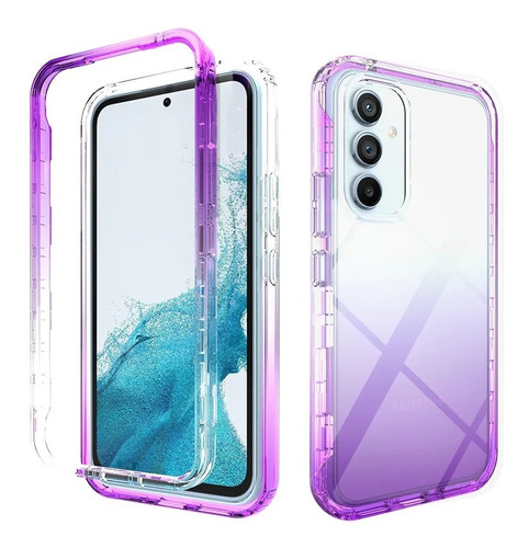 Funda 360° Bicolor Transparente Difuminada Samsung Huawei