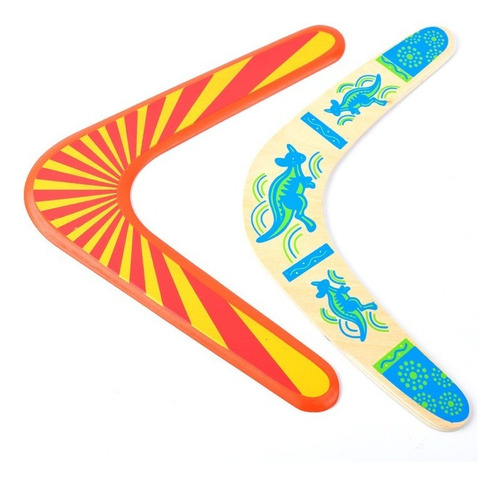 2 Pcs Boomerang De Madera, Forma De V Vuelo Juguete De Niños