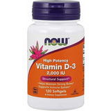 Vitamina D3 50 Mcg 2000iu X 120 Softgels Now Foods