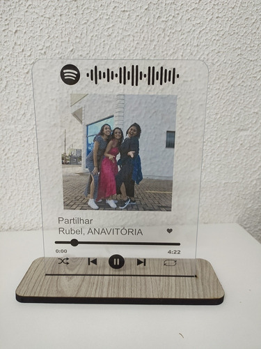 Placa Spotify Personalizada Em Acrílico 2 Mm Tamanho A5 ----