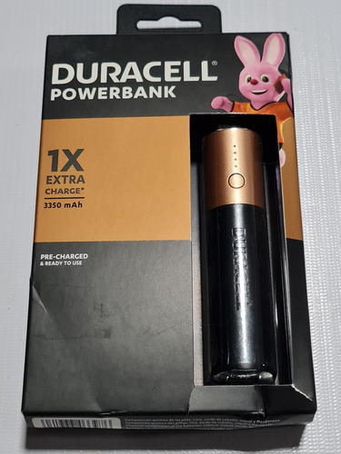 Bateria Externa Powerbank Duracell 1x 3350 Mah 1 Usb 1.2 A