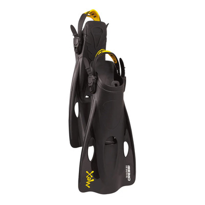 Aletas Cressi Mex Snorkeling Natacion Talla S/m Color Negro