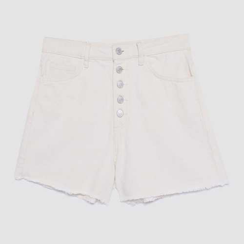 Short Mujer Ostu  Blanco Algodón 40190238-6