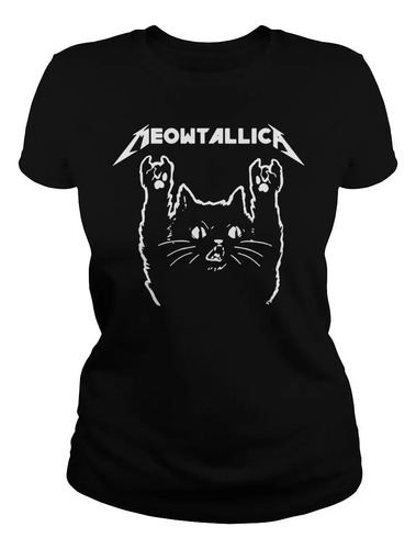 Playera Camiseta Todas Tallas Banda Metallica Meowtallica