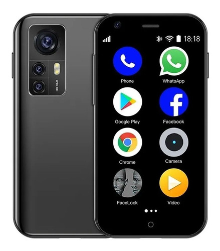 Teléfono Inteligente Android Barato D18 2.5 Pulgadas Ram1gb Y Rom8gb Negro 