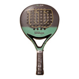 Paleta Padel Wilson Ws Professional Series Superficie Rugosa Color Black Green Ws 15.24