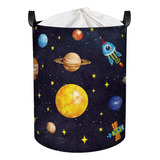 Clastyle 45l Boys Black Planets Nursery Cesta De Lavandería 