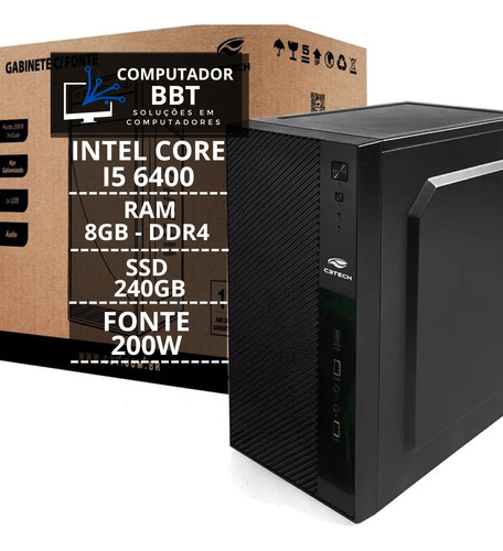 Computador Option Intel Core I5 (6ª Geração) 8gb Ssd 240gb