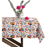 Mantel Rectangular Exterior Color Mexicano Poliéster Billu Color Multicolor
