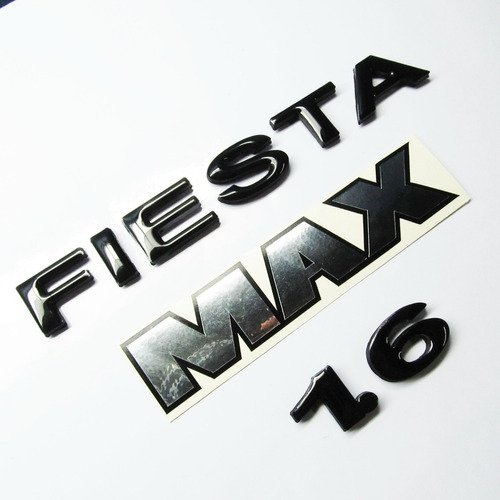 Emblemas Fiesta Max 1.6 Ford Negros Con Pega 3m Foto 2