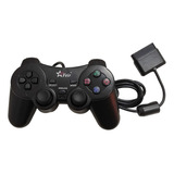 Controle Compatível Playstation 2 Ps2 Feir Preto Fr-211 