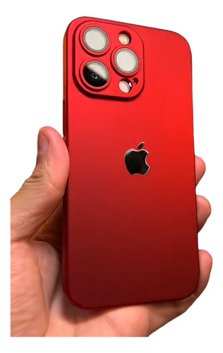 Funda Rojo Mate Para iPhone 11/12/13/14/15 (pro Y Pro Max)