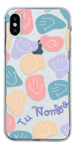 Funda Para iPhone Happy Faces Para Mujer Tu Nombre