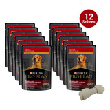 Paquete Pro Plan 12 Pouches Adulto Sabor Pollo 85gr + Regalo