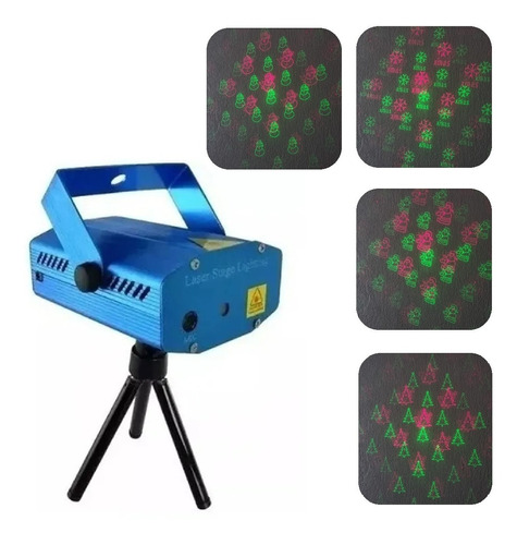 Proyector Laser Rítmico Motivo Luces Led Fiesta Navidad 