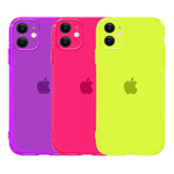 Funda Case Neon Fluorescente Para iPhone 7 8 Plus X Xs Xr 11