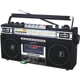 Grabadora Boombox Retro Convertidor A Mp3  Bluetooth Am Fm 