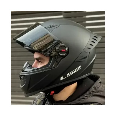 Casco Integral Moto Ruta Ls2 Cosmos 816 Solid Deportivo Negro Sólido Mate L