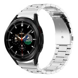 Pulseira Gomada Aço Inox Para Galaxy Watch4 Classic 42/ 46mm