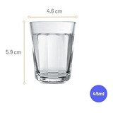 Kit 6 Copo Shot Vidro Dose Cachaça Pinga Tequila Pingometro