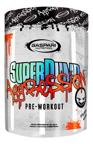 Pre Entreno Superpump Aggression Gaspari 25 Servicios Sabor Mayhem Mango